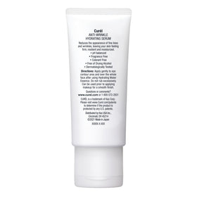 Curel serum in morning routine with towel conveying gentle daily care