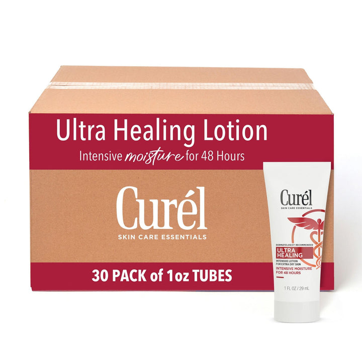Curel front packaging showing 1 oz bottle and product name for convenient use