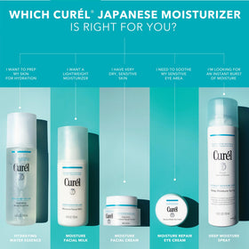 Curel paired with facial cream to show two-step moisturizing method and improved absorption