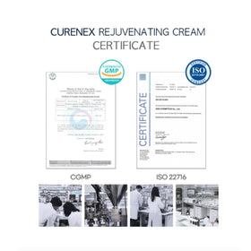 CURENEX label close-up highlighting key ingredients and transparent formula benefits