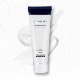 CURENEX on bathroom vanity in lifestyle scene showing effortless routine inclusion