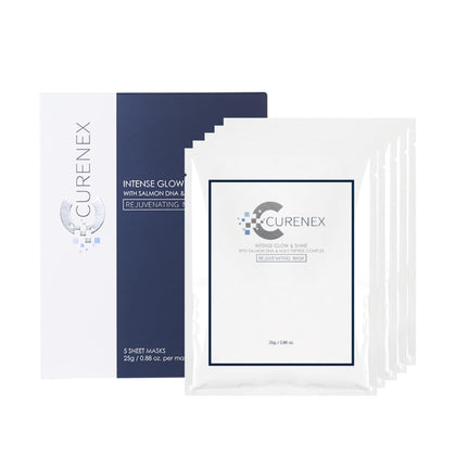 CURENEX front packaging showing mask sachet and benefits