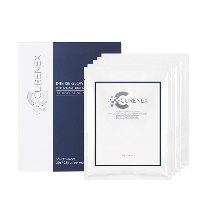 CURENEX front packaging showing mask sachet and benefits