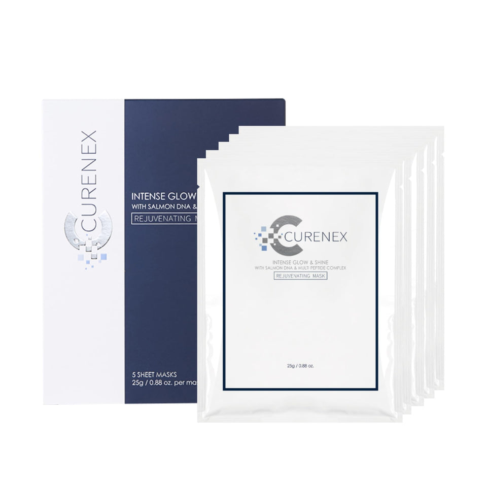 CURENEX front packaging showing mask sachet and benefits