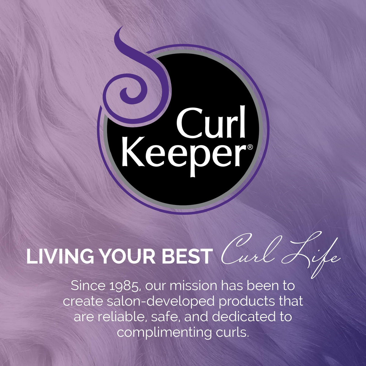 Curl Keeper on bathroom vanity staged with products suggesting daily styling use