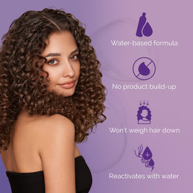 Curl Keeper texture on hand demonstrating lightweight liquid consistency