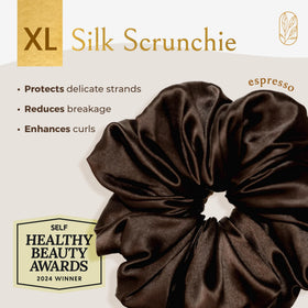 Curlfriend Collective close-up of espresso silk texture highlighting soft sheen and low friction