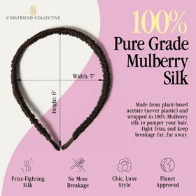 Curlfriend Collective side profile on model shows comfortable non-slip fit and gentle hold