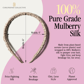 Curlfriend Collective close-up of Mulberry silk texture benefit smooth surface protects curls