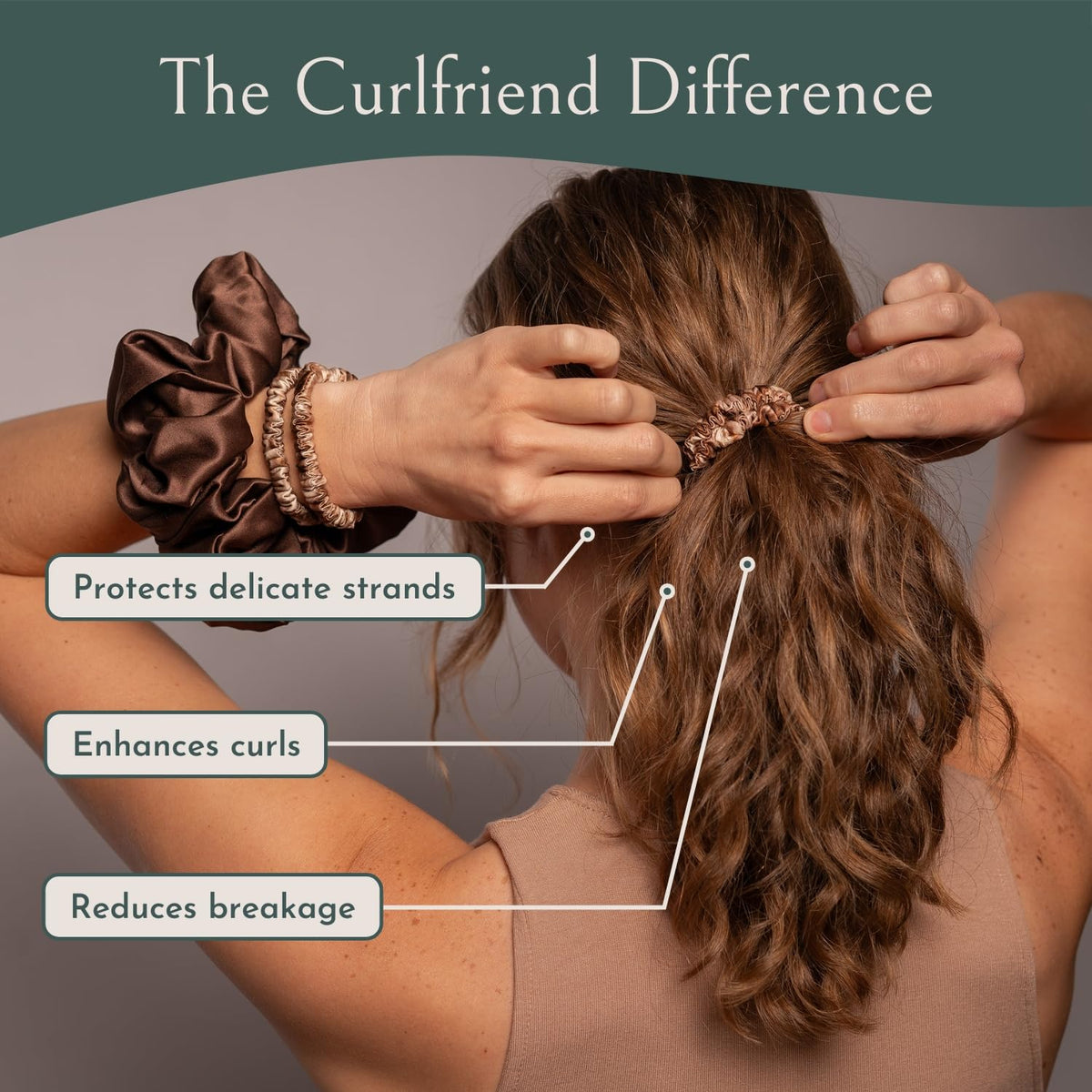 Curlfriend Collective label close-up with OEKO-TEX certification for safe wear