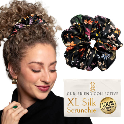 Curlfriend Collective front packaging showing midnight blooms silk and secure hold