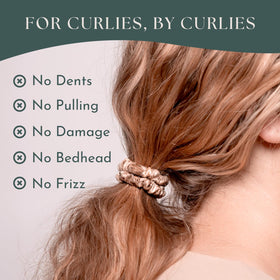 Curlfriend Collective assortment showing prints and colors that complement blonde tones