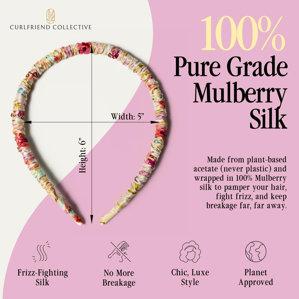 Curlfriend Collective side profile highlighting comfort curve that prevents headaches