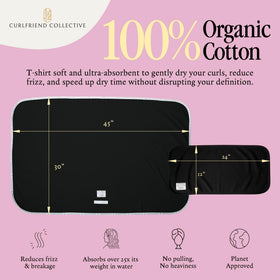 Curlfriend Collective towel cotton texture close-up for gentle friction reduction