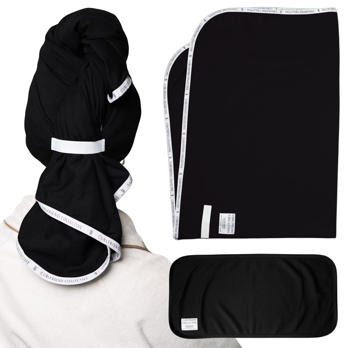 Curlfriend Collective XL towel front view showing coverage and comfort