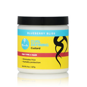 Curls front packaging showing 8 oz defining custard for clear identification and purchase