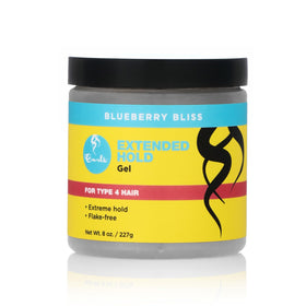 Curls Blueberry Bliss front packaging shows label and 8 oz size for reliable styling