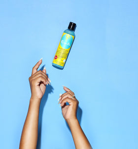 Curls Blueberry Bliss gel texture close-up highlights smooth application benefit