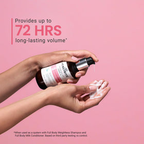 CURLSMITH applied to damp hair demonstrating even coverage and curl definition