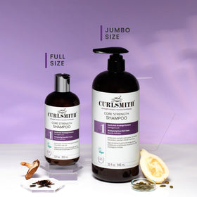 CURLSMITH scent notes display of lychee strawberry vanilla for sensory appeal
