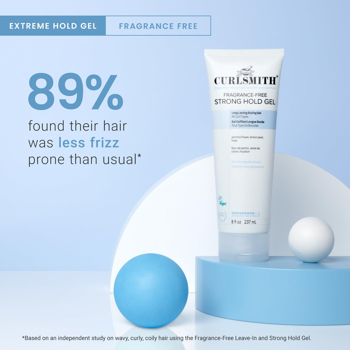 CURLSMITH dry cast on curls highlighting strong hold before scrunching