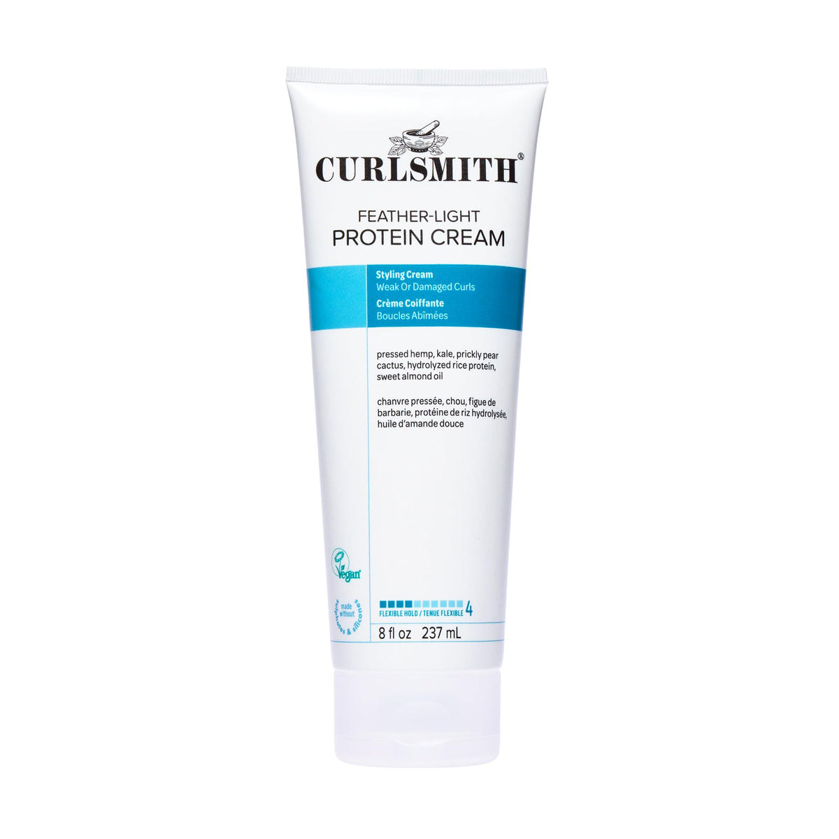 CURLSMITH front packaging showing product benefits and clean design