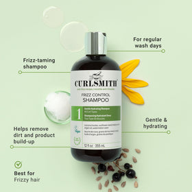 CURLSMITH label close-up highlighting ingredient and claims