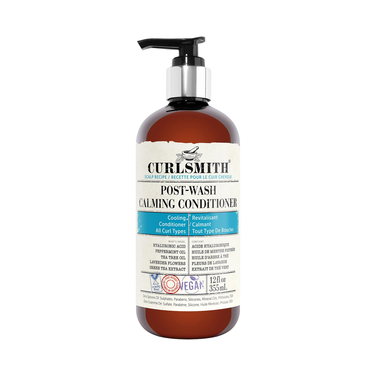 CURLSMITH bottle front showing label and cooling benefits