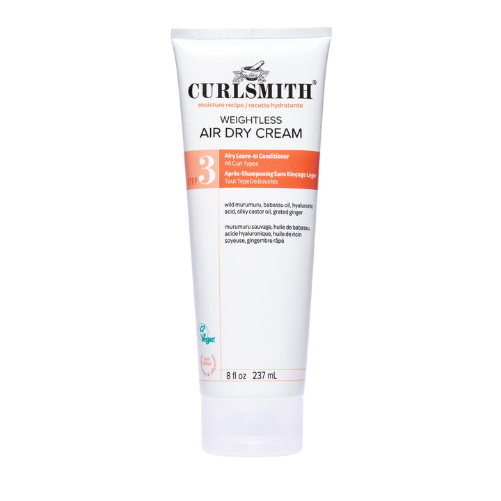 CURLSMITH front packaging showing lightweight air-dry curl cream benefits
