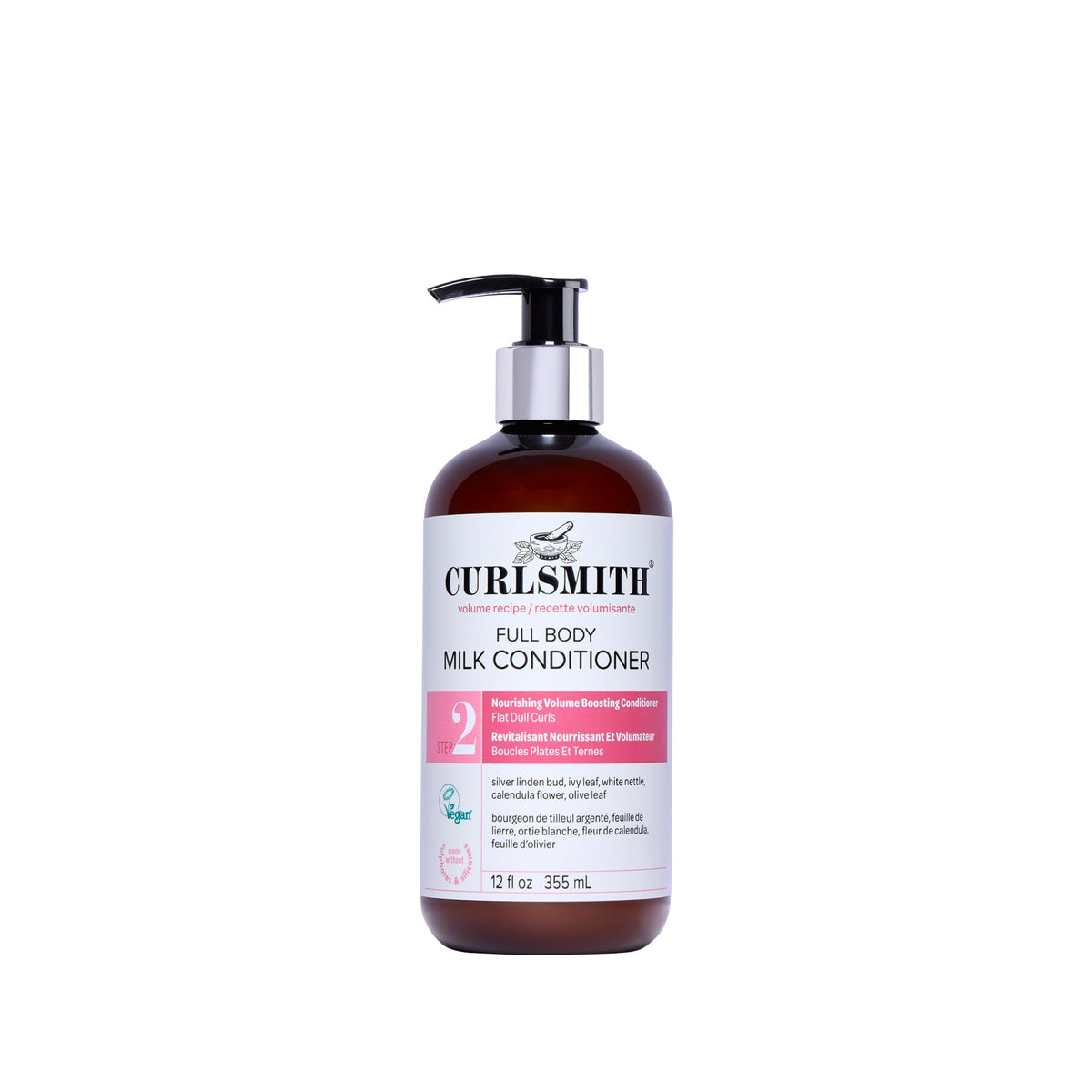 CURLSMITH front bottle shot showing product and benefits