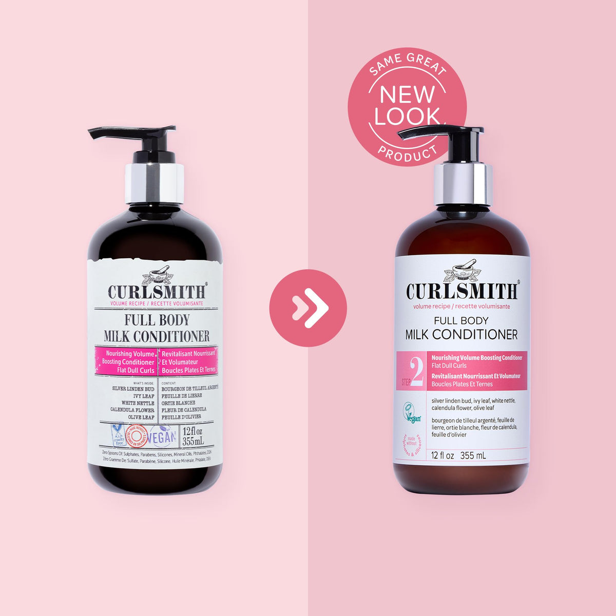 CURLSMITH 12 oz bottle beside ruler for scale and size clarity
