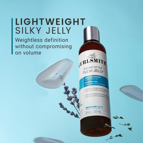 CURLSMITH applying gel to damp curls demonstrating easy distribution