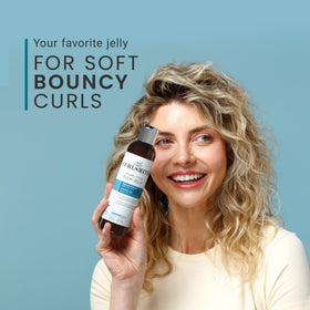 CURLSMITH scrunching dried curls to remove cast and reveal softness