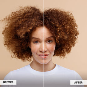 CURLSMITH cream in hand demonstrating concentrated amount and easy application benefit