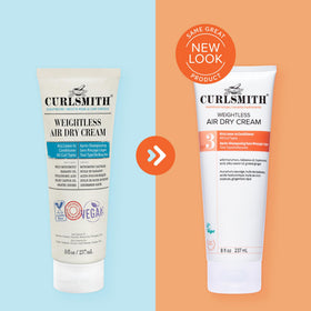CURLSMITH product label with ingredients and vegan, cruelty-free certifications