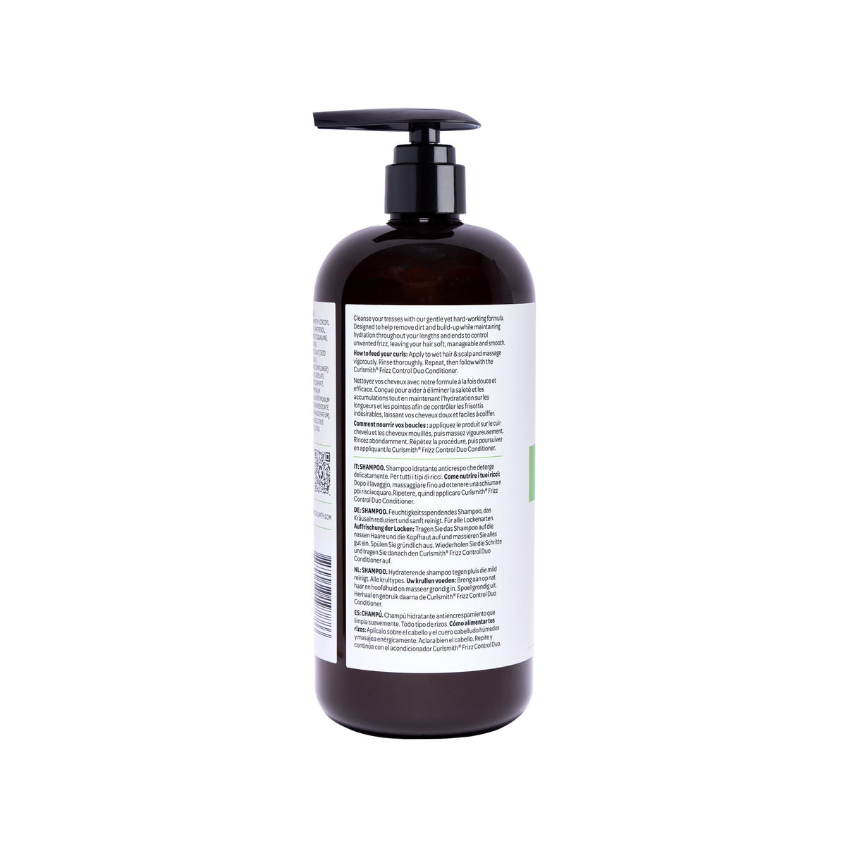 CURLSMITH bottle styled on bathroom shelf in a routine setting showing sustainable routine fit