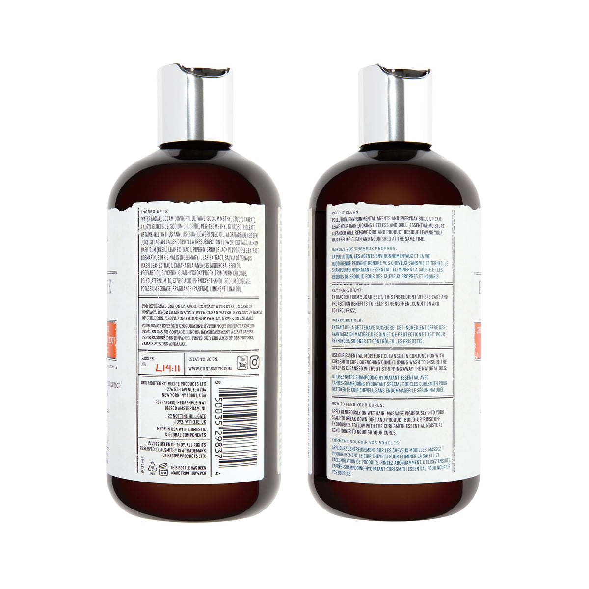 CURLSMITH recyclable packaging detail showing eco-conscious benefit