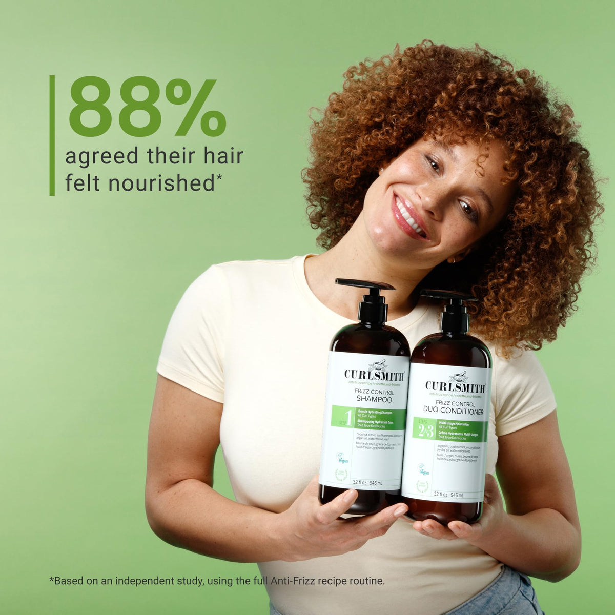 CURLSMITH rinse-out conditioner pouring for detangling and softness