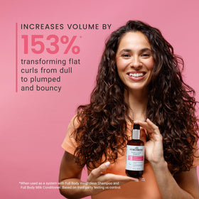 CURLSMITH root lift demonstration showing visible lift and fuller hair at roots