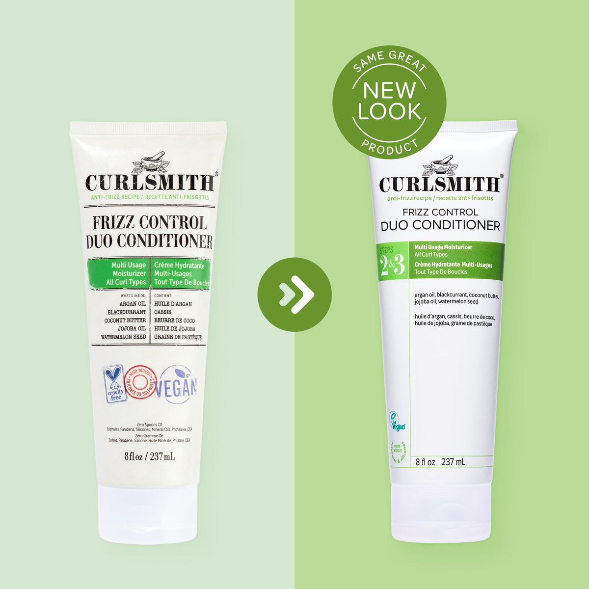 CURLSMITH 32 oz size comparison showing value and refill capacity