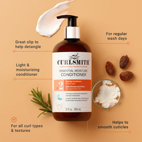 CURLSMITH Curl Defining Styling Soufflé in hand showing custard texture for flexible hold