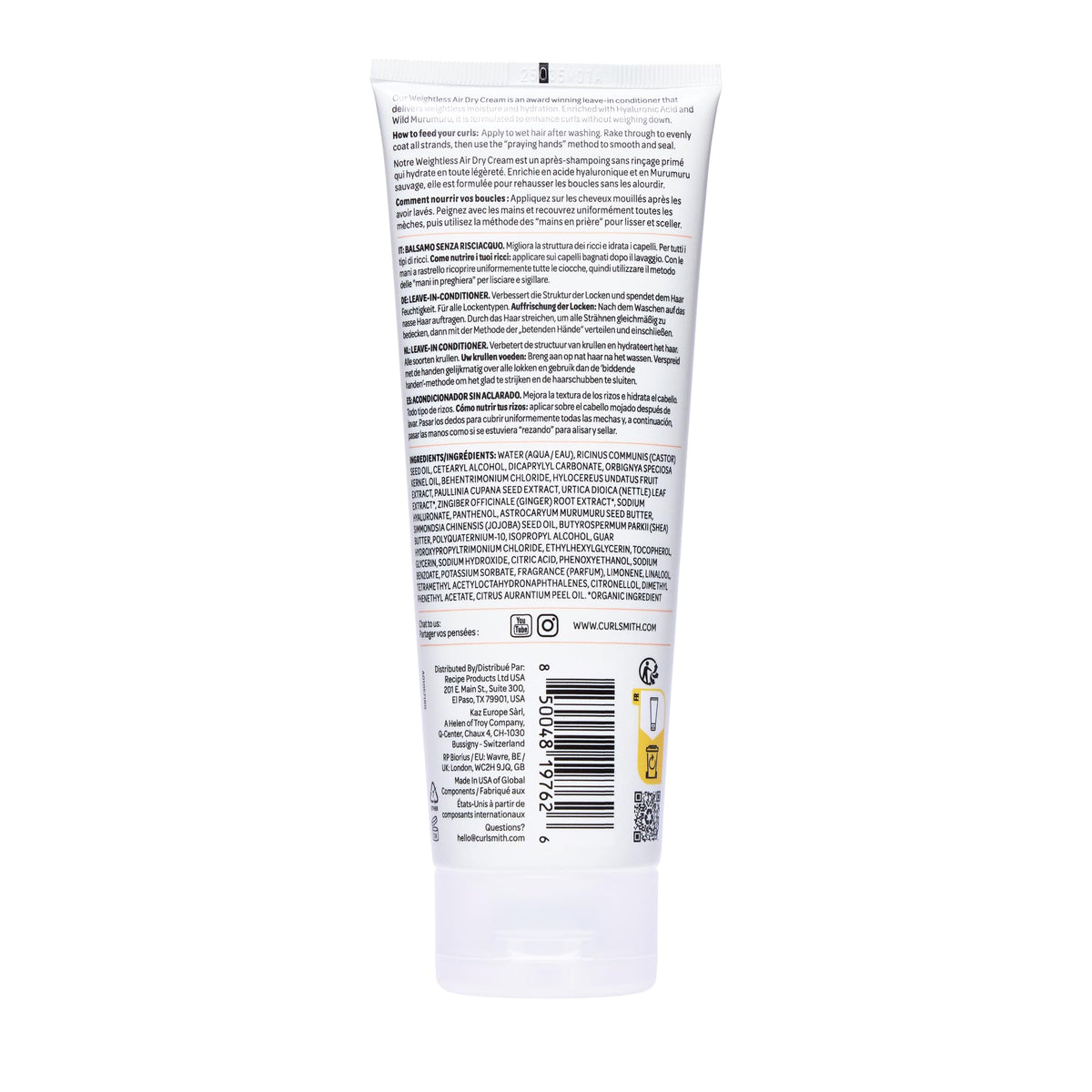 CURLSMITH curl cream packed in travel bag for on-the-go styling