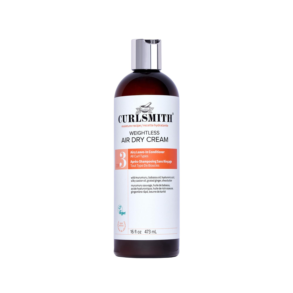 CURLSMITH front view of 16 oz jar showing packaging and size benefit