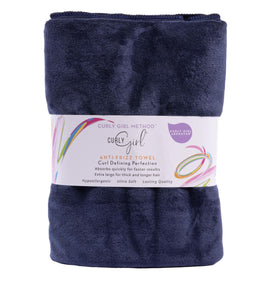 Curly Girl front view towel showing full size and absorbency benefit