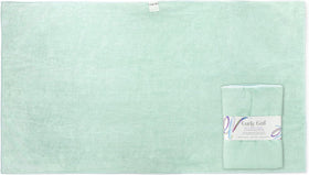 Curly Girl towel in bathroom lifestyle scene, stylish curly-care benefit