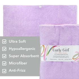 Curly Girl towel folded to show thickness and absorbency