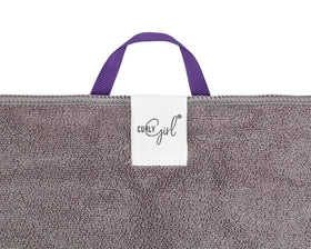 Curly Girl microfiber texture close-up showing soft fibers that reduce frizz