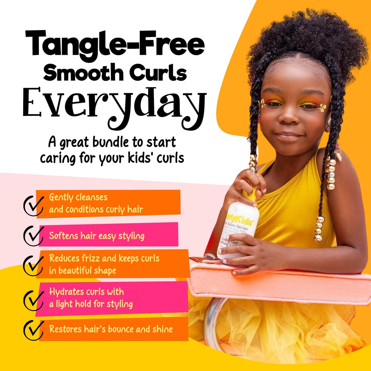CurlyKids conditioner cream closeup showing deep moisturizing benefit