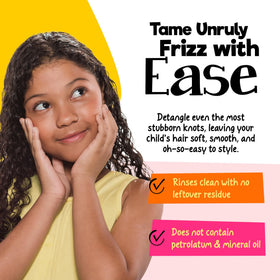 CurlyKids before-and-after edge smoothing showing reduced frizz