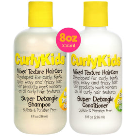 CurlyKids front packaging duo showing both bottles and benefits